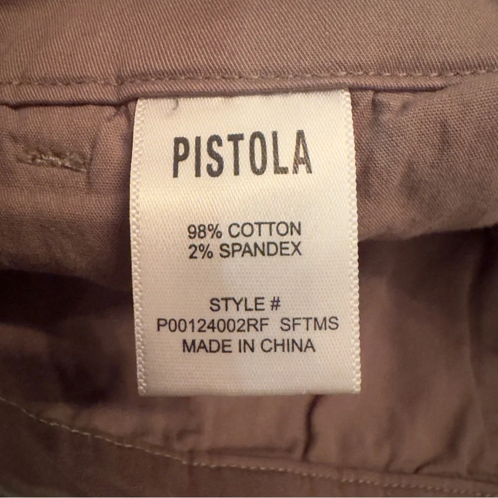 Pistola Felix High Rise‎ Pleated Shorts Size 30 Olive Green Tailored Cuffed